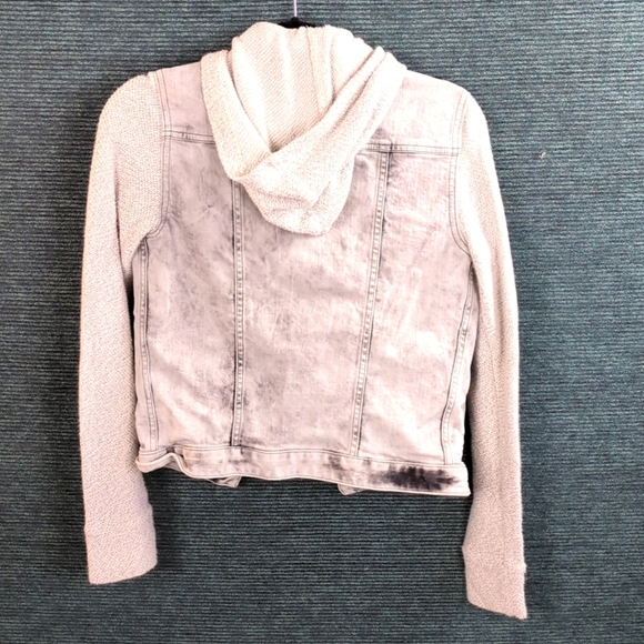 Express Gray Denim Hoodie Jacket/Sweater Please Read Description! - Picture 10 of 11